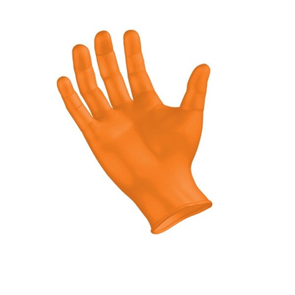 Orange Nitrile Exam Gloves Medium 100/Box MedStat